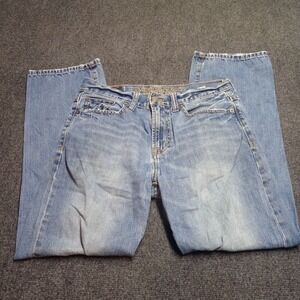 American Eagle Jeans Men 29x30 Blue Relaxed Straight Casual Denim Pants‎
